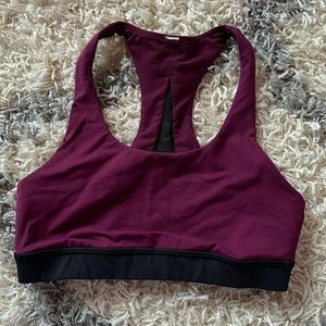 lululemon mesh maroon sports bra, sz 4